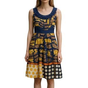 Anthropologie Baraschi Isla Dorada 100% silk dress size 2